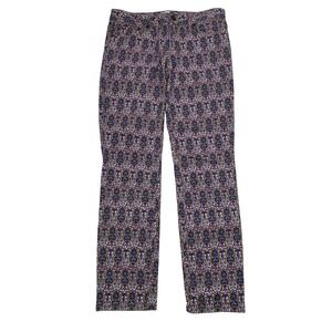 Tory Burch Womens Size 28 Cropped Skinny Paisley Floral Jeans‎